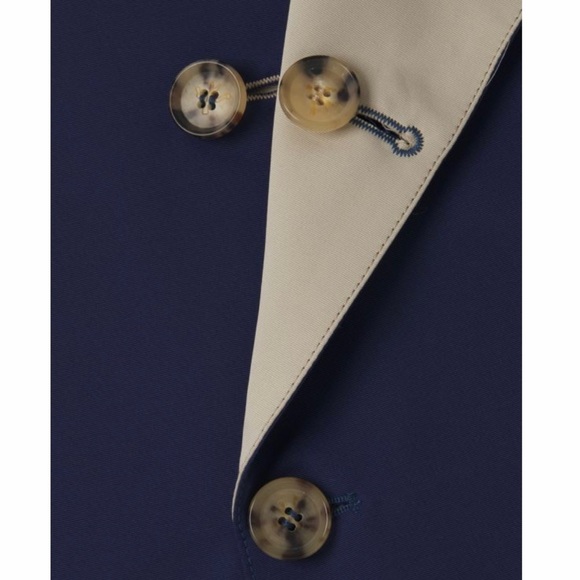 Isaia Napoli Reversible Single-Breasted Raincoat, Men’s Size 46 US/56 IT - Picture 5 of 14